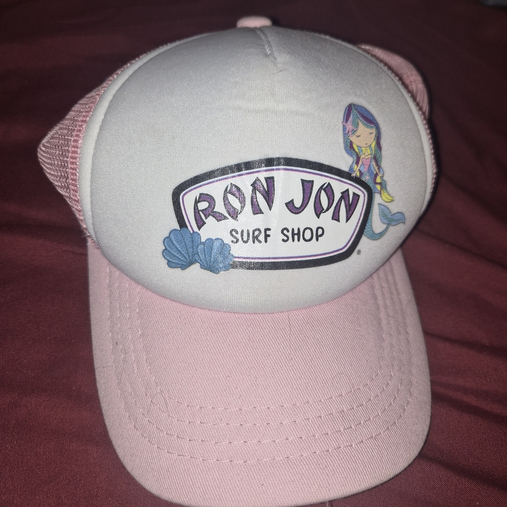 Ron Jon Surf Shop Kids Trucker Hat Pink Mermaid